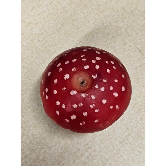 Vintage 70s Groovy Mushroom Wax Candle Decor 5” Tall Mushie Collector - Picture 3 of 7